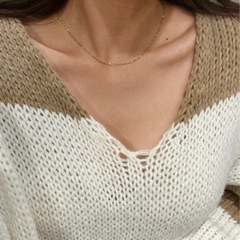 付けっぱなしOK♡0.8mm glitter necklace