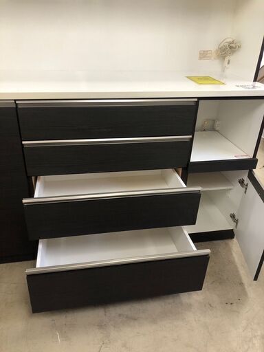 ニトリ NITORI ゾロ160 キッチンボード レンジボード レンジ台 食器棚 幅160cm モイス加工(スチームオーブン対応) ス