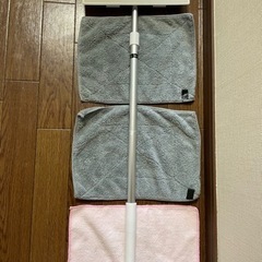 【中古】レック 激落ち クリップ ワイパー 伸縮 NEO ( フローリングワイパー ) マイクロファイバー雑巾 計3枚付の画像