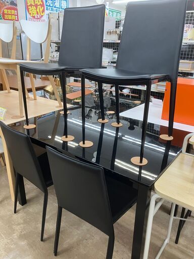 【お値下げしました!!】ダイニング5点セット リビング家具 テーブル 椅子 No.3090● ※現金、クレジット、スマホ決済対応※