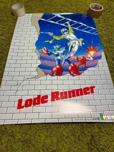 【希少】コレクター ファミコン loadrunner ロードランナー 73×52 ポスター