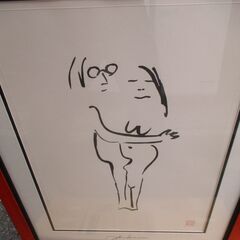 ☆ジョンレノン・オノヨーコ 優しいタッチのイラスト Beatles ビートルズ◆インテリアにぴったりの画像