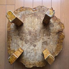 値下！　天然木1枚板　座卓ローテーブルの画像