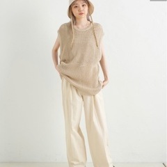 定価12,100円　カスタネ　WHIMSIC   COTTON TWILL TUCK PANTS サイズ2の画像