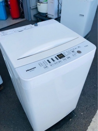 福岡市内設置配送無料2021年式ハイセンス 5．5kg全自動洗濯機 オリジナル ホワイト HW-E5503