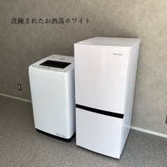 ご成約済み🤝🏻 ☑︎配送/設置無料👏🏻 2020年製 超美品✨ ハイセンス 洗練された艶ホワイト⚪️  一人暮らし家電セット✨の画像