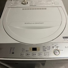 【急遽！8/4まで】SHARP2018年製洗濯機【ES-GE5C】の画像