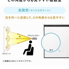 プロジェクタースクリーン 100インチ　※お値下げの画像