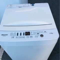 福岡市内配送設置無料　2021年　ハイセンス 5．5kg全自動洗濯機 オリジナル ホワイト HW-E5503