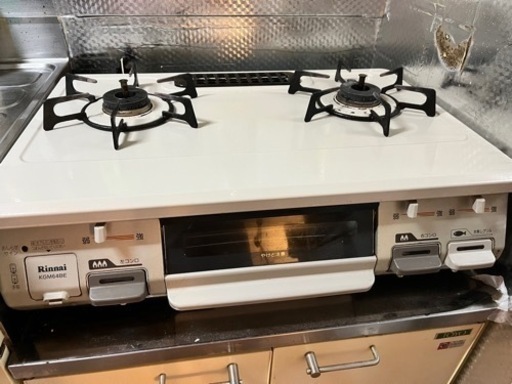 Rinnai 都市ガス中古グリル付きガステーブル