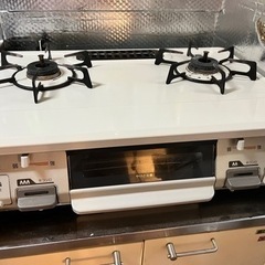 Rinnai 都市ガス中古グリル付きガステーブル