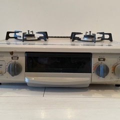 ガスコンロ　グリル付き　二口の画像