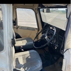 宮城県仙台市！三菱 ジープ J54 チッピング塗装 マットブラック 4WD MT車 車検付き 即戦力 88000キロ 4ナンバー 旧車 ウインチ 作業灯付きの画像