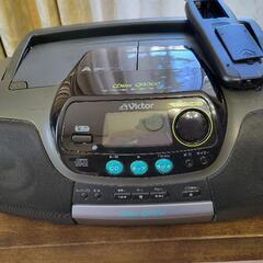 無料！　CDラジカセ、カセットプレイヤー　ビクターQW300