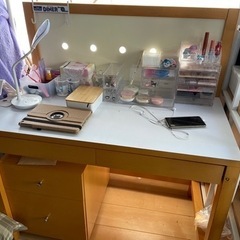 早い者勝ち【中古】机　収納棚　椅子　セットの画像