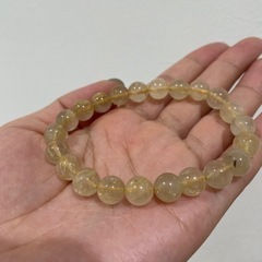 ☆天然石☆ゴールデンルチルクォーツ　ブレスレットの画像