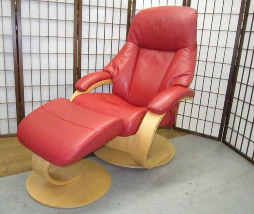 R514 最高級 Simmons シモンズ リクライニング チェア フィヨルド Fjords オットマン付 美品