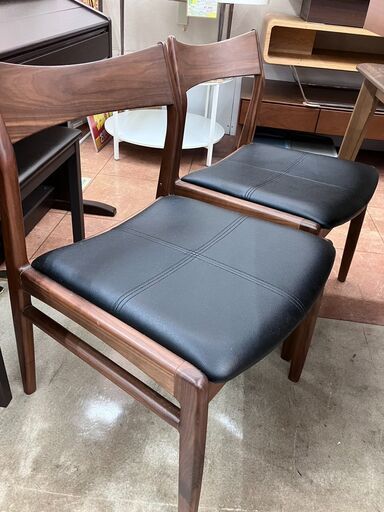 ?天然木使用?NITORI ダイニング５点セット?ニトリ Nコレクション 茶色 ブラウン?3129