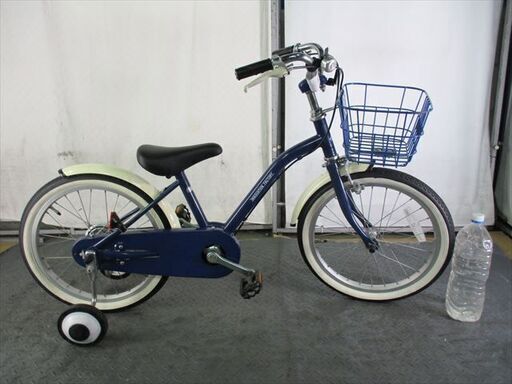 C968★9800円★整備済み 中古子供自転車 【アサヒ　18インチ　青　補助輪付き 】