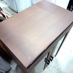 キャビネット 戸棚 木目 ブラウン系 高さ 約89.5cm 中古 札幌市東区 新道東店 キャビネット 戸棚 木目 ブラウン系 高さ 約89.5cm 中古 札幌