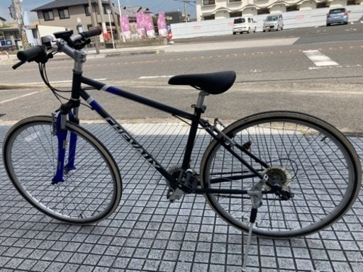 【クロスバイク】美品❗️700x32c 3x7段変速　ライト付　サドル新品❗️若林自転車　浜大津店　SALE中❗️