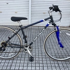 【クロスバイク】美品❗️700x32c 3x7段変速　ライト付　サドル新品❗️若林自転車　浜大津店　SALE中❗️