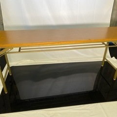 折り畳み　会議用テーブル　木目調