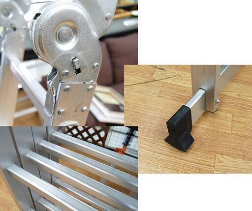 アルミニウム 多機能はしご EN131 耐荷重150㎏ 4.7m 4段タイプ ワンタッチロック 脚立 梯子 ハシゴ 札幌市 清田区 平岡