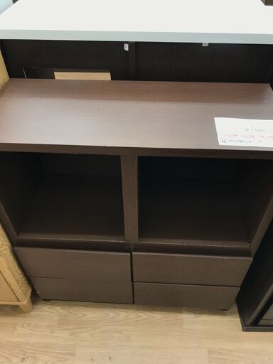 ★ジモティ割あり★  サイドボード 茶色 H79×W73×D30 クリーニング済み KJ2481