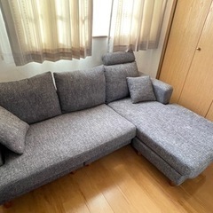 お値下げしました　3人掛けカウチソファ ハイバックソファ[幅183]LOWYA