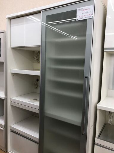 ★ジモティ割あり★ 松田家具 食器棚 白 H198×W121×D56 クリーニング済み KJ2483