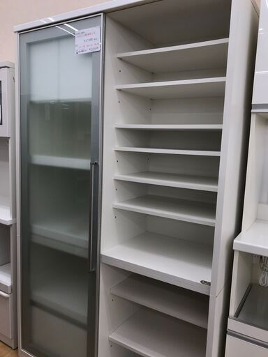 ★ジモティ割あり★ 松田家具 食器棚 白 H198×W121×D56 クリーニング済み KJ2483