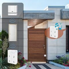 自動ドア磁気センサー、窓ドアチャイム、ワイヤレスチャイム、開閉センサー、ドアと窓のセキュリティ用品　音と光で呼び出しチャイムセット 音量調整可能 卸ます　転売　アマゾン引き上げ商品　倒産品　仕入れ 副業の画像