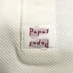 新品未使用◆パパス鹿の子ポロM純白◆の画像