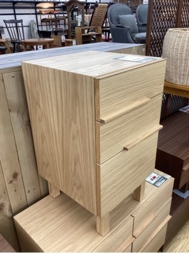 KH-10【新入荷　アウトレット】志岐インテリア　NOKO オーク材　40ミニチェスト　ナチュラル