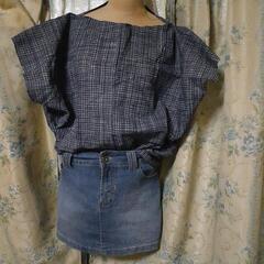 浴衣新品反物からチュニック大きめ出来上がりました。の画像
