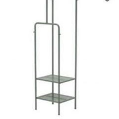 【生産終了品・美品】IKEA NIKKEBY　ハンガーラック Amazon.co.jp: NIKKEBY洋服ラック80x40x170cmグレーグリーン