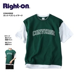 【Right-on】CONVERSE カットベストレイヤード 半...