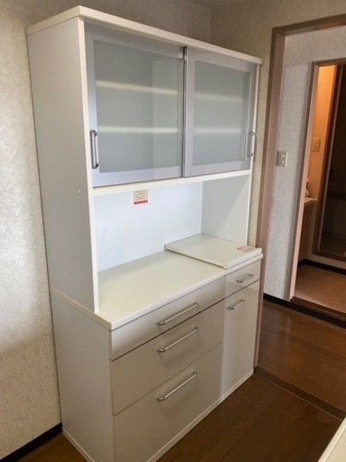 ☆ジモティ割あり☆ レンジボード 白 H189.5×D47×W119.5 クリーニング