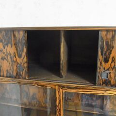 茶箪笥　飾り棚　和棚　貼り黒柿　の画像