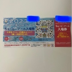 ちゅーピープールチケット一枚　小学生