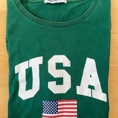 ブラウニー 半袖Tシャツ BROWNY グリーン 緑 USA 夏 ロゴTシャツ フリーサイズの画像