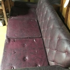 アンティークソファ⭐︎合皮型押しの画像