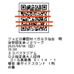 8月６日　ジュビロ磐田vsベガルタ仙台の画像