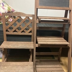 ガーデニング用棚 木製の画像