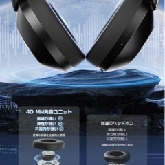 ヘッドホン bluetooth ワイヤレス マイク付き  最大60時間再生　の画像