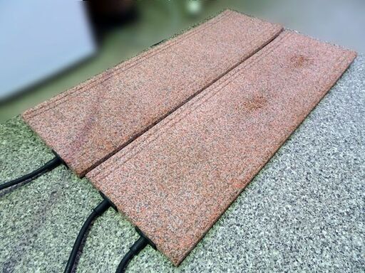 ■電気式融雪マット■階段用 2枚 2連結融雪マット ヒーター 外用 ゴムチップ 凍結防止 雪対策