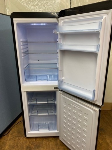 I652 ? レトロ調デザイン♪ Grand Line 冷蔵庫 (130L) 2ドア ⭐ 動作確認済 ⭐ クリーニング済