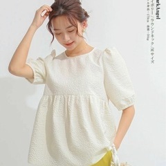 新品　ふくれジャガード　トップス
