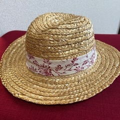 【値下げ！未使用品】麦わら帽子　子供用ストローハット・男の子52センチ
